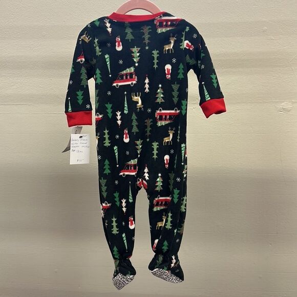 Carters Fleece Holiday Sleeper Pjs‎ 12m NWT - Picture 2 of 5